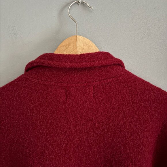 Ruby Red Felted Wool Chore Jacket - Picture 8 of 8